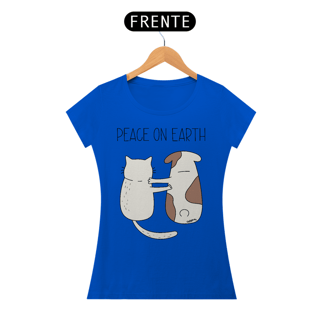 Nome do produto Baby Look Cachorro e Gato - Peace on Earth