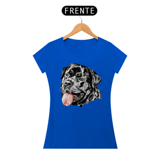 Nome do produto Baby Look Rottweiler Cara Preta Pintura Digital