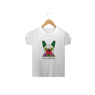 Nome do produto Camiseta Infantil Cachorro Coringa - Why So Serious?