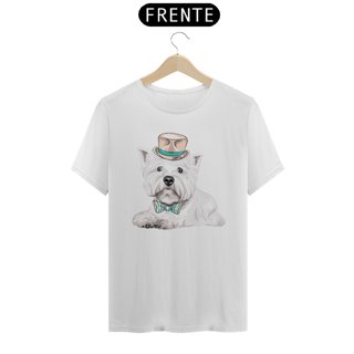 Nome do produto Camiseta West Terrier de Gravata e Chapéu