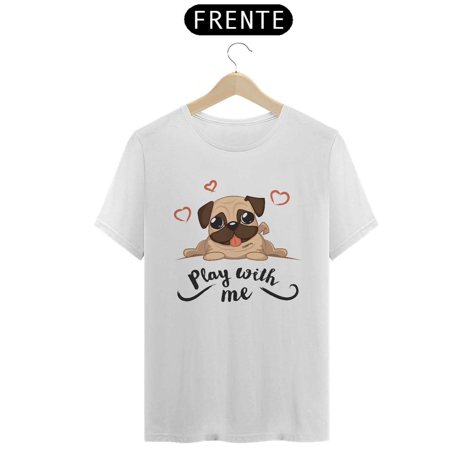 Camiseta Pug Play With Me