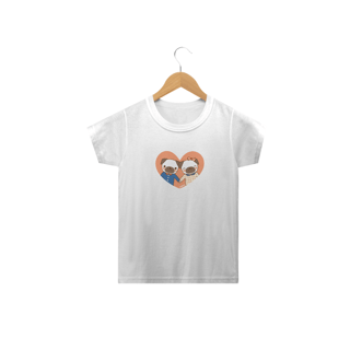 Nome do produto Camiseta Infantil Cachorros Namorados