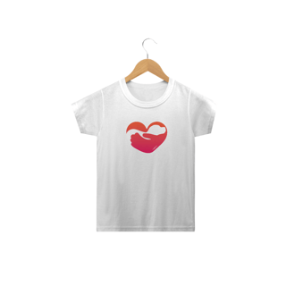 Nome do produto Camiseta Infantil Cachorro Coração - Quem Ama Cuida