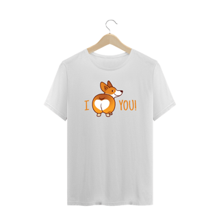 Nome do produto Camiseta Plus Size Corgi - I Love You