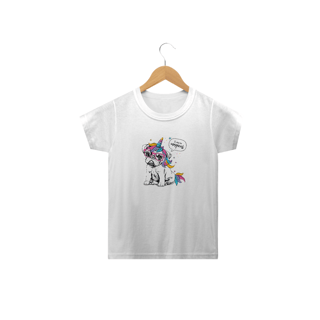 Nome do produto Camiseta Infantil Bulldog Francês Unicórnio - I am So Magical
