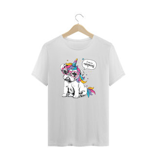 Nome do produto Camiseta Plus Size Bulldog Francês Unicórnio - I am So Magical