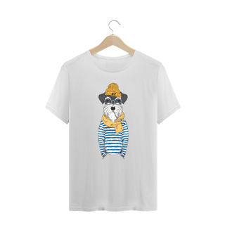 Nome do produto Camiseta Plus Size Schnauzer Cachorro Marinheiro