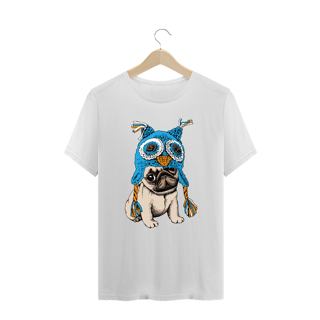 Nome do produto Camiseta Plus Size Cachorro Pug Coruja