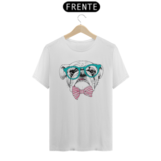 Nome do produto Camiseta Bulldog Inglês de Óculos e Gravatinha