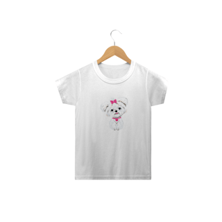 Nome do produto Camiseta Infantil Maltês de Lacinho