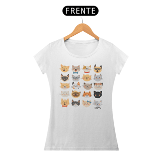 Nome do produto Baby Look Cats Emoticons