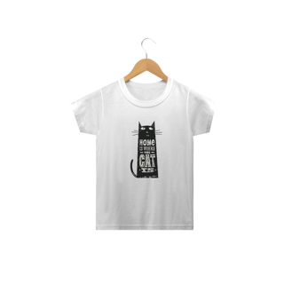 Nome do produto Camiseta Infantil Home Is Where The Cat Is