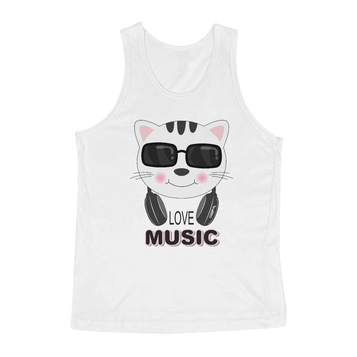 Nome do produto: Regata Gato Love Music