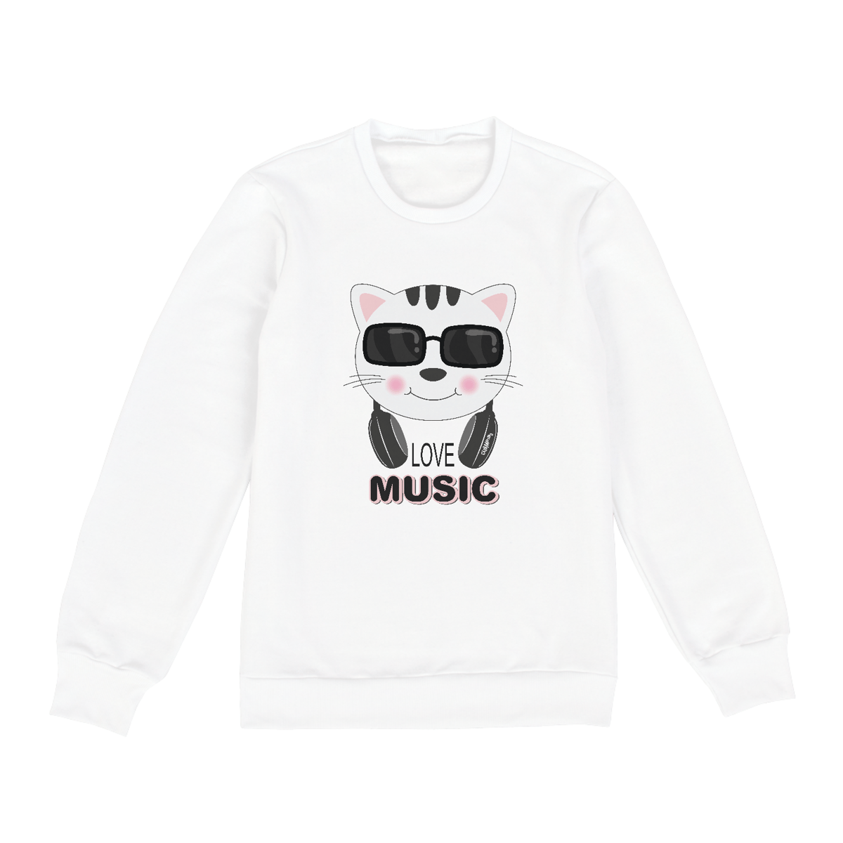 Nome do produto: Moletom Blusão Gato Love Music