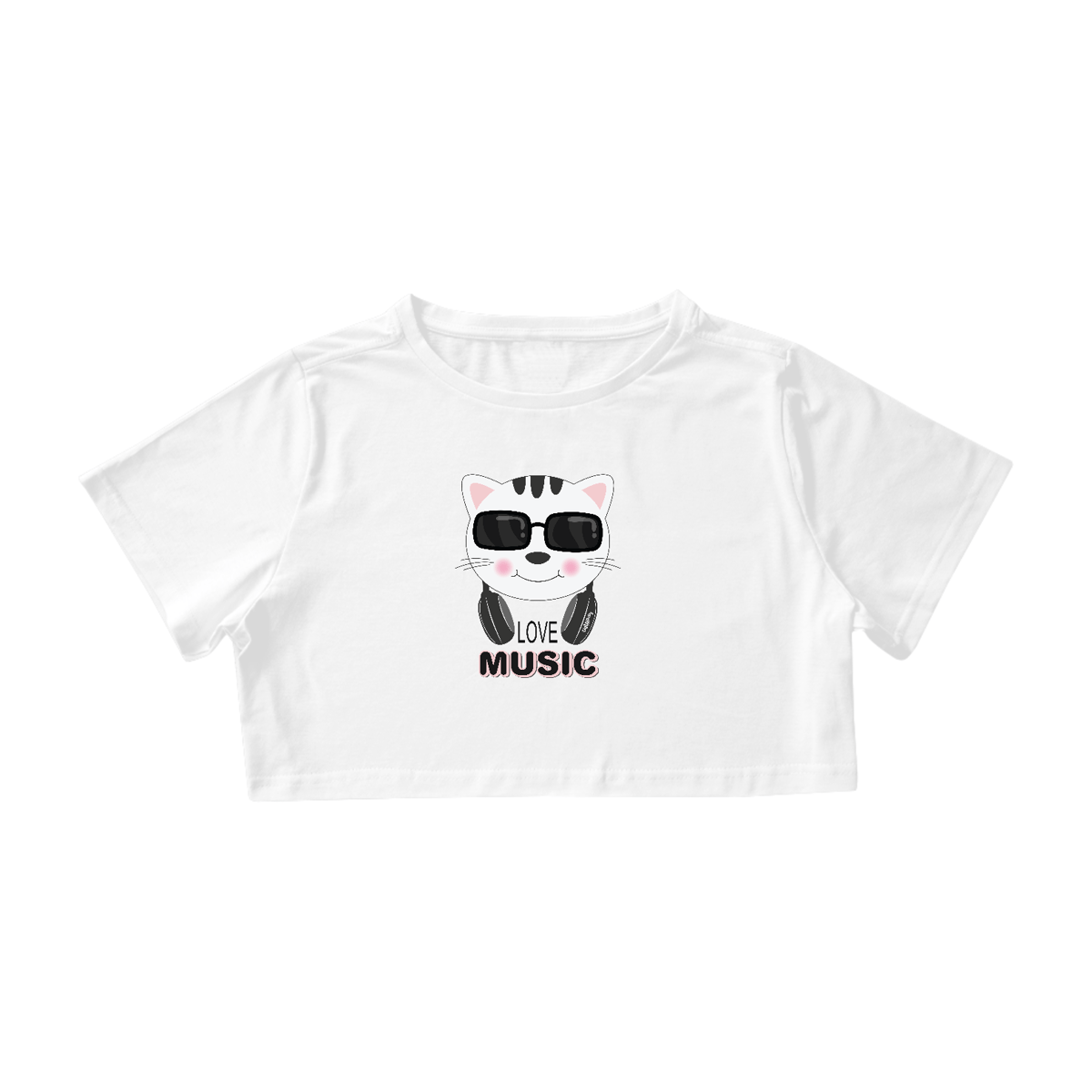 Nome do produto: Cropped Gato Love Music