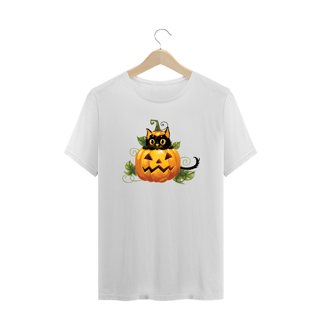 Nome do produto Camiseta Plus Size Gato Preto Halloween