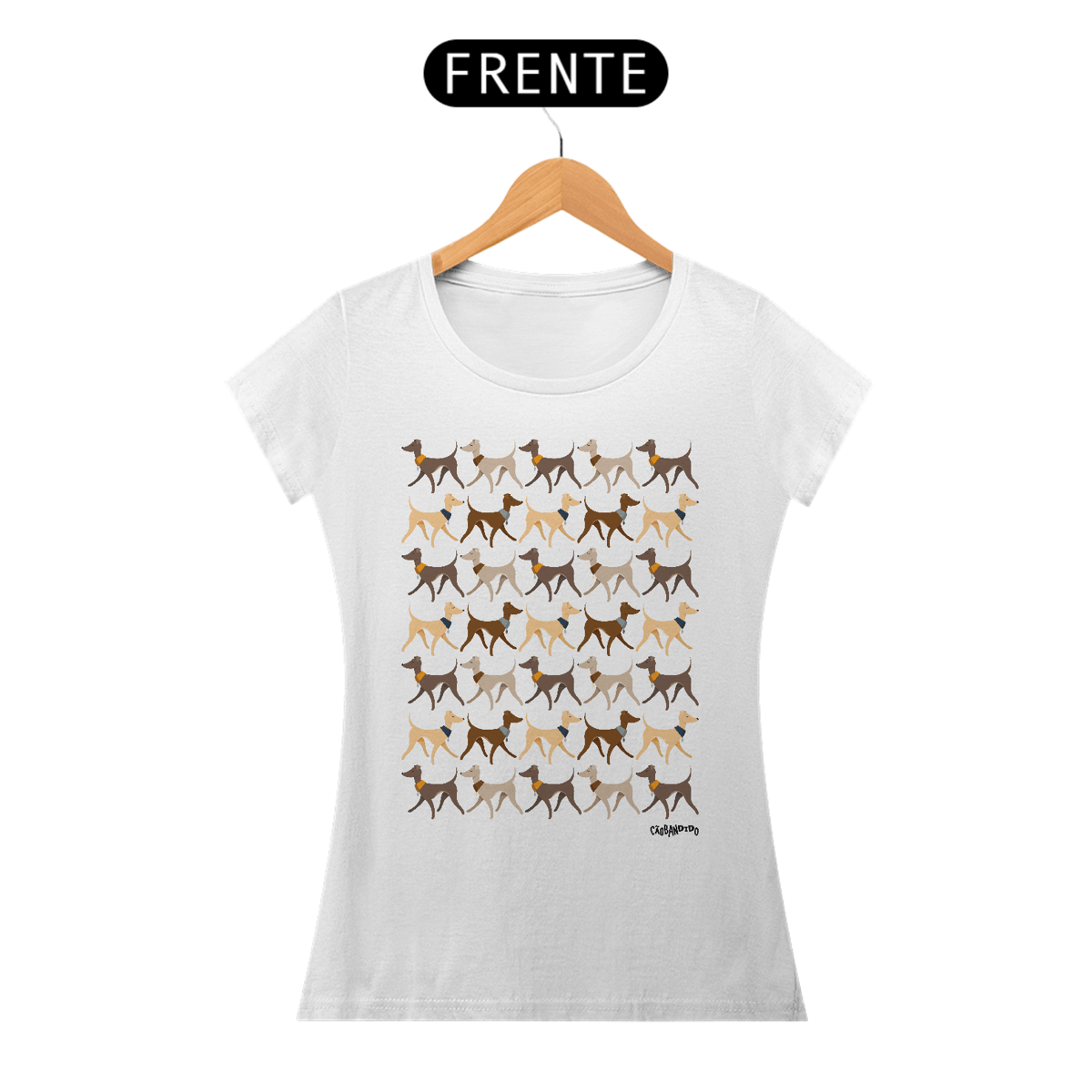 Nome do produto: Baby Look Galgo Italiano Caminhando