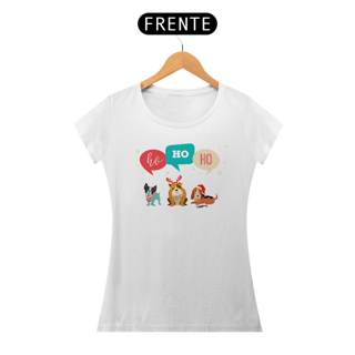 Nome do produto Baby Look Cachorro Natal Ho Ho Ho