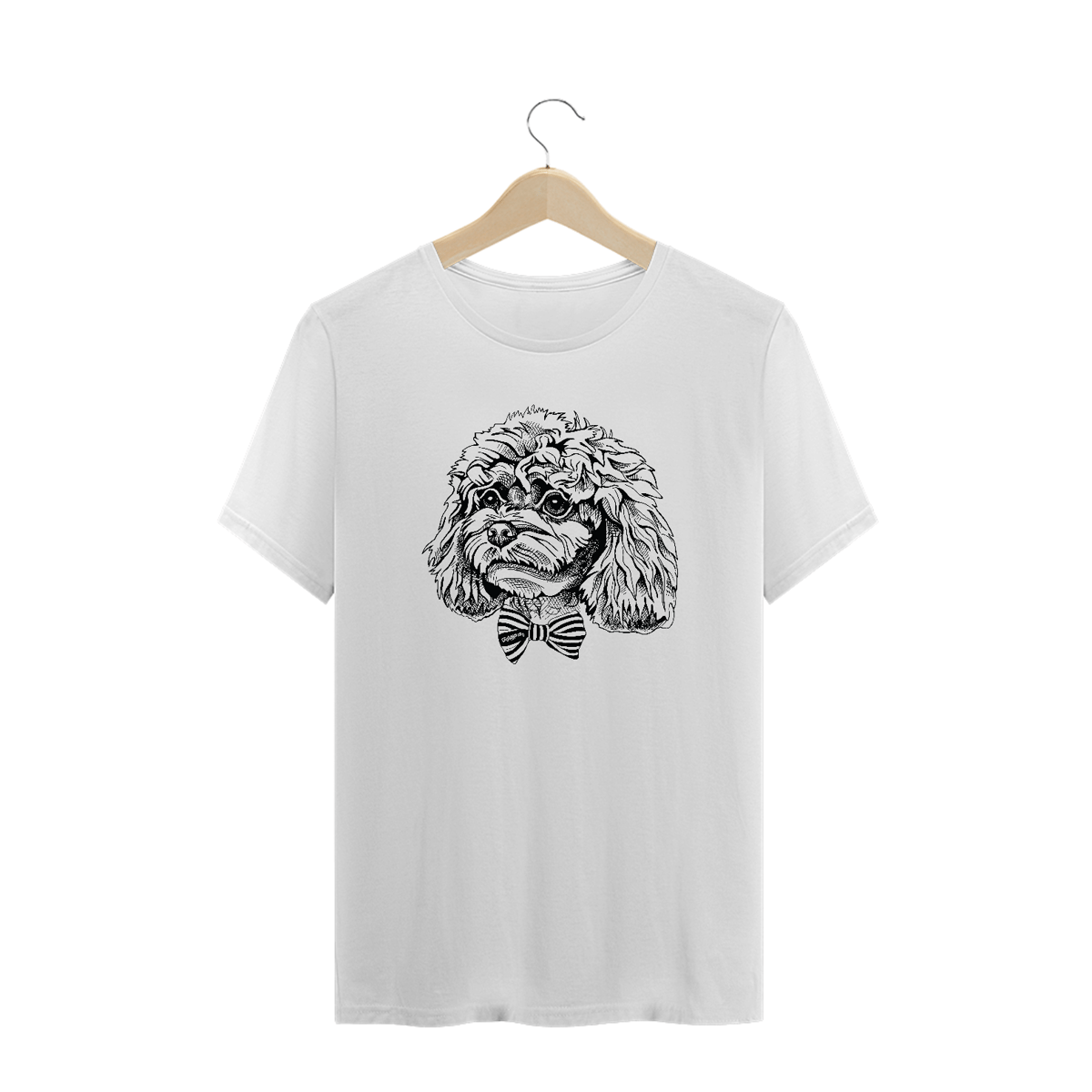 Nome do produto: Camiseta Plus Size Poodle de Gravatinha Borboleta