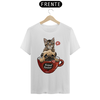 Nome do produto Camiseta Gato e Cachorro - Friend Forever