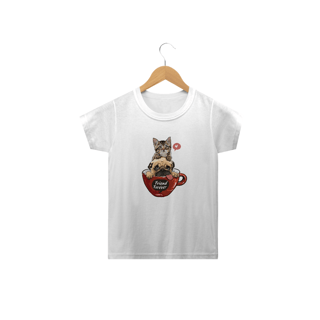 Nome do produto Camiseta Infantil Gato e Cachorro - Friend Forever