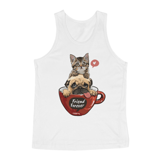 Nome do produto Regata Gato e Cachorro - Friend Forever