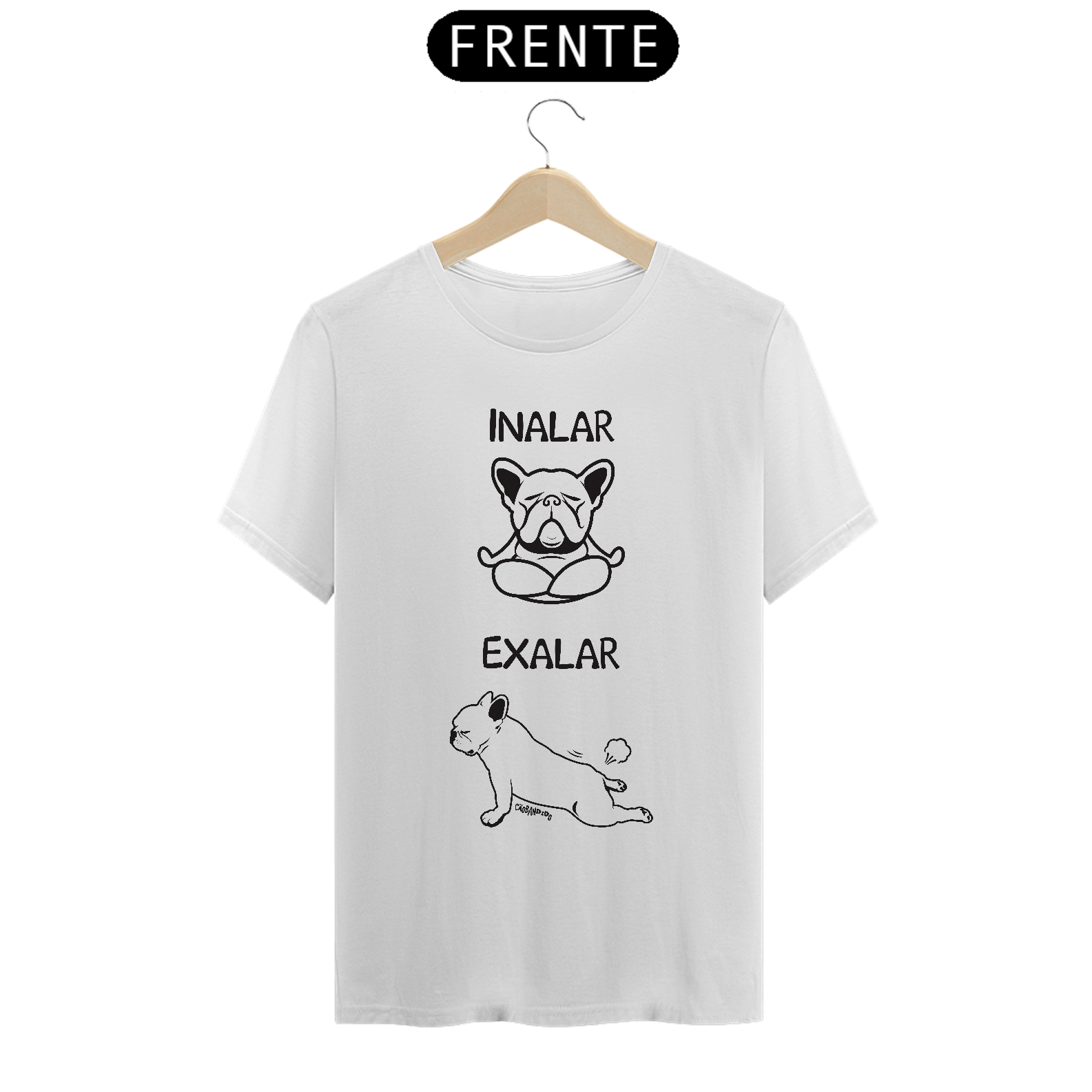 Camiseta Cachorro Yoga Inalar e Exalar