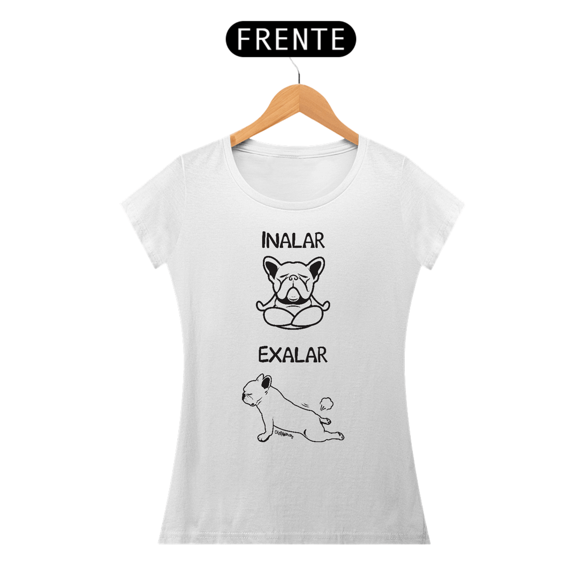 Nome do produto: Baby Look Cachorro Yoga Inalar e Exalar