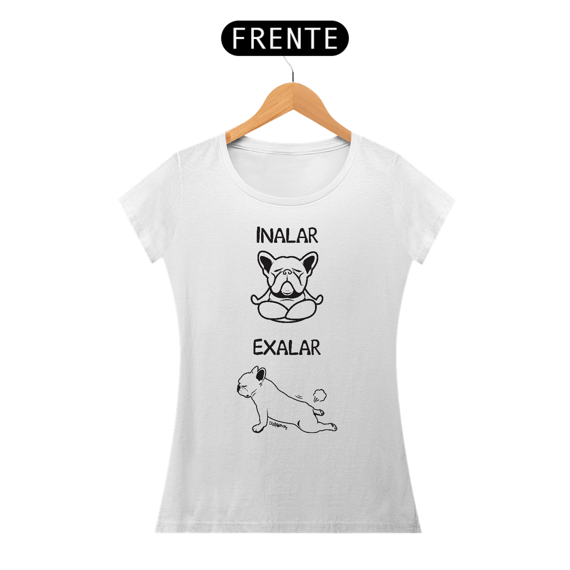 Baby Look Cachorro Yoga Inalar e Exalar