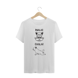 Nome do produto Camiseta Plus Size Cachorro Yoga Inalar e Exalar