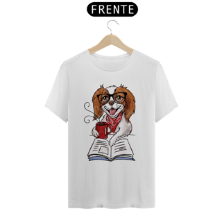 Nome do produto Camiseta Cachorro, Café e Talvez 1 Livro - Books and Dogs