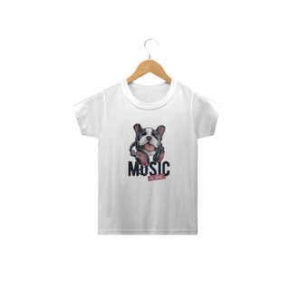 Nome do produto Camiseta Infantil Music and Dog