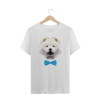 Nome do produto Camiseta Plus Size Chow Chow Creme de Gravatinha