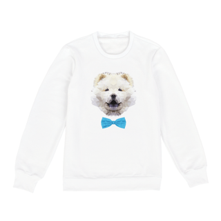 Nome do produto Moletom Blusão Chow Chow Creme de Gravatinha