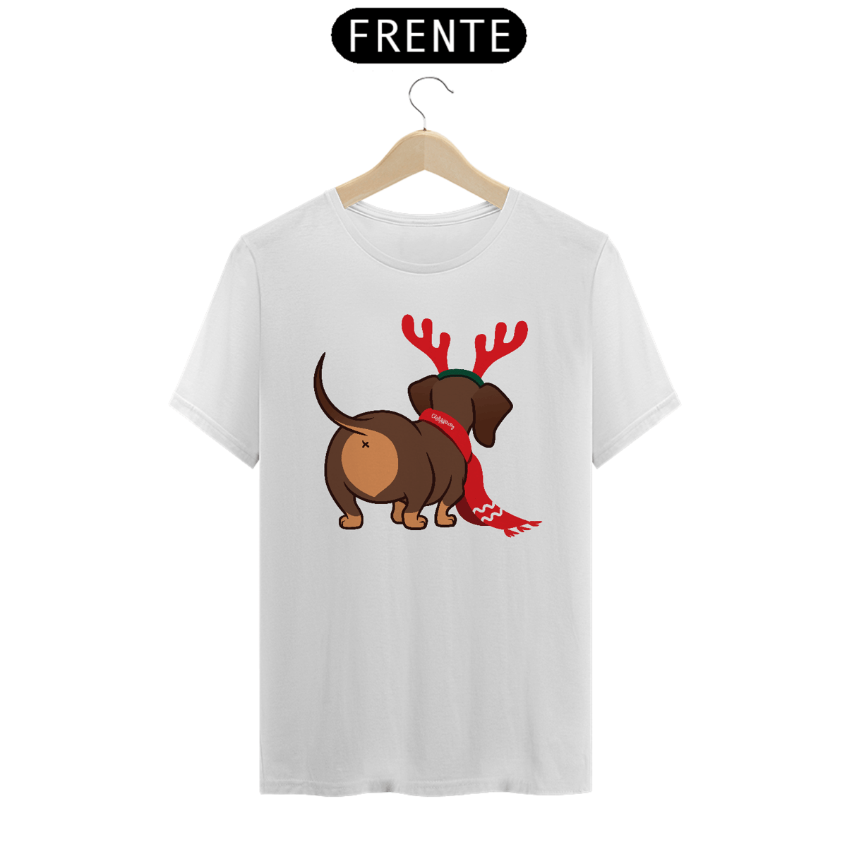 Nome do produto: Camiseta Dachshund Natal