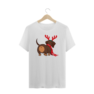 Nome do produto Camiseta Plus Size Dachshund Natal