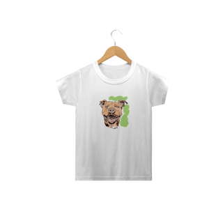 Nome do produto Camiseta Infantil Pitbull Pintura Digital