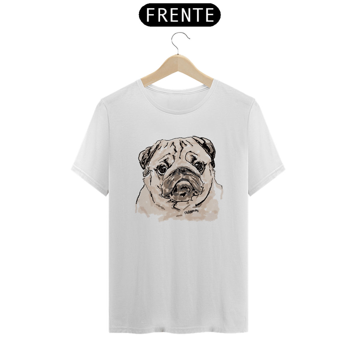 Nome do produto: Camiseta Pug Pintura Digital