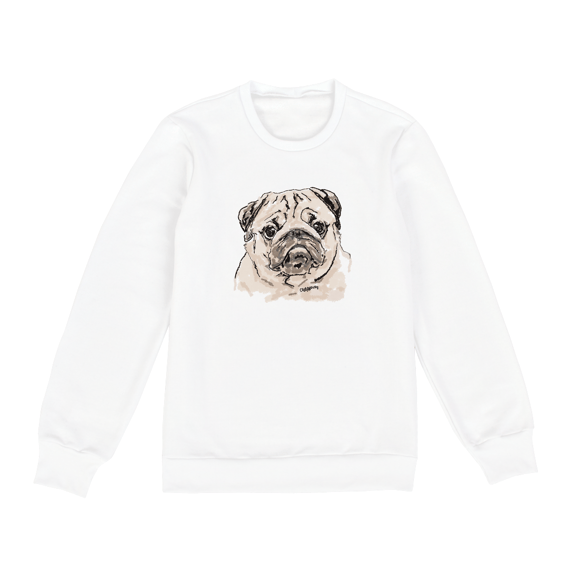 Moletom Blusão Pug Pintura Digital
