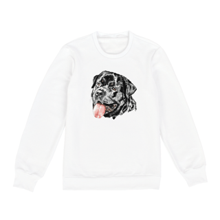 Nome do produto Moletom Blusão Rottweiler Cara Preta Pintura Digital