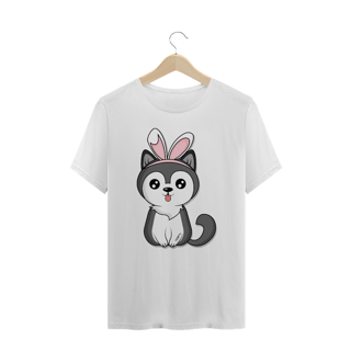 Nome do produto Camiseta Plus Size Cachorro Páscoa