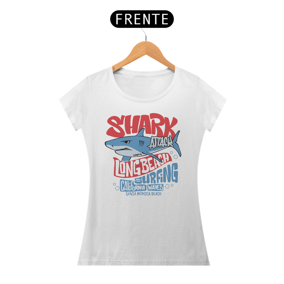 Nome do produto: Baby Look Tubarão - Modelo 2