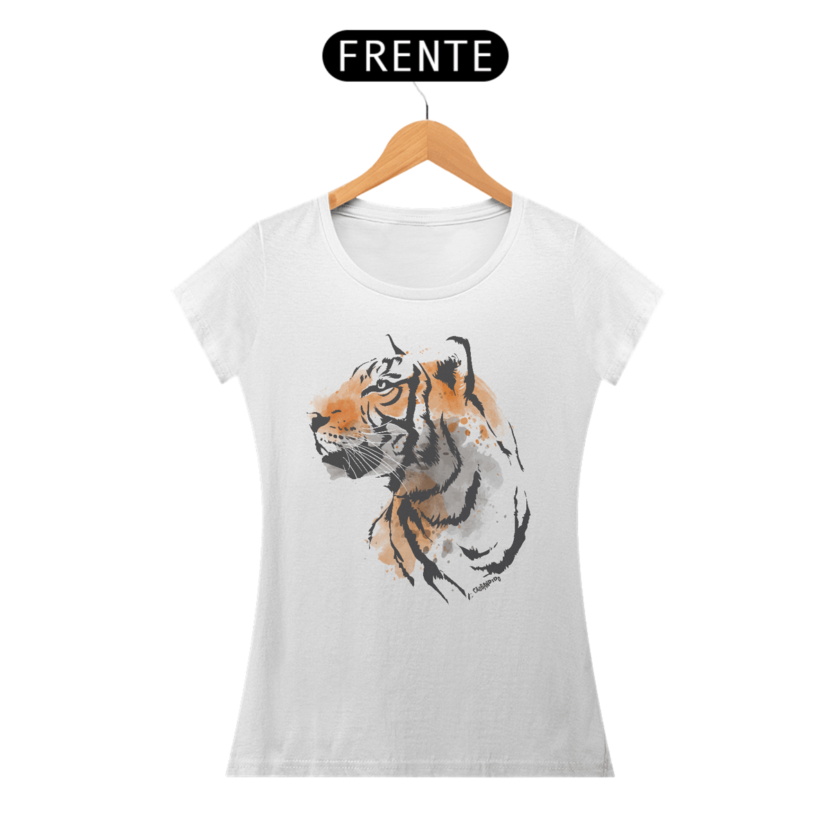Nome do produto: Baby Look Tigre - Modelo 2