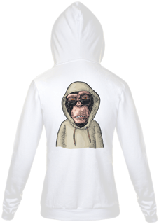 Nome do produto Moletom com Zíper e Capuz - Macaco - Modelo 1
