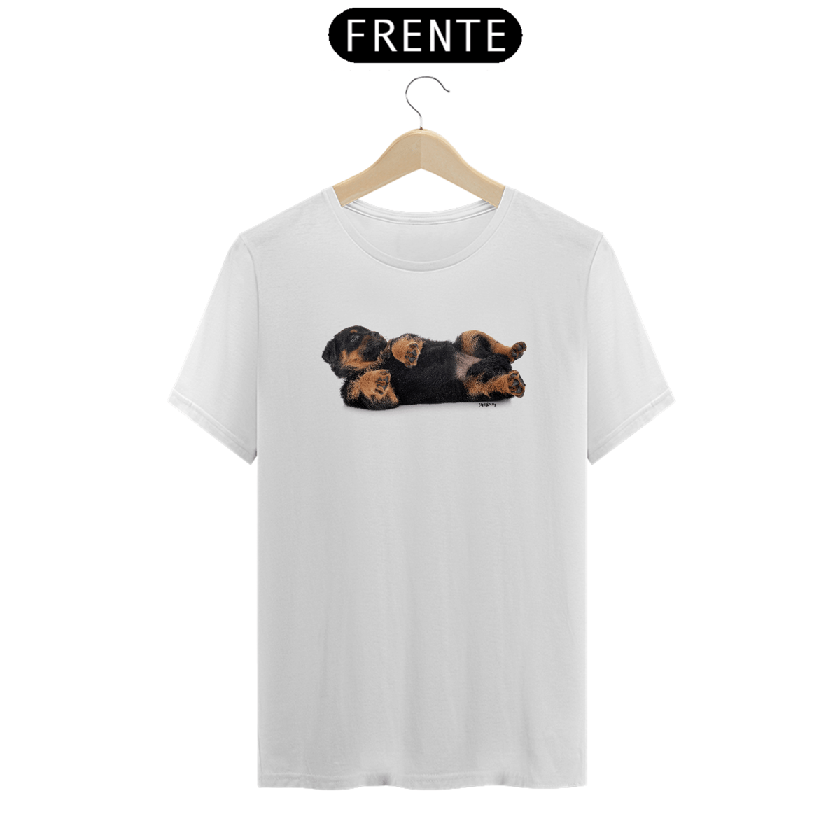 Nome do produto: Camiseta Rottweiler Filhote Deitado