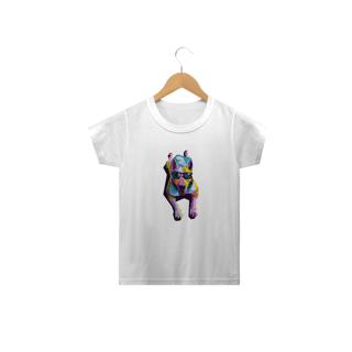 Nome do produto Camiseta Infantil Cachorro Deitado Pop Art