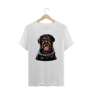 Nome do produto Camiseta Plus Size Rottweiler com Cara de Bravo