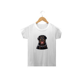 Nome do produto Camiseta Infantil Rottweiler com Cara de Bravo