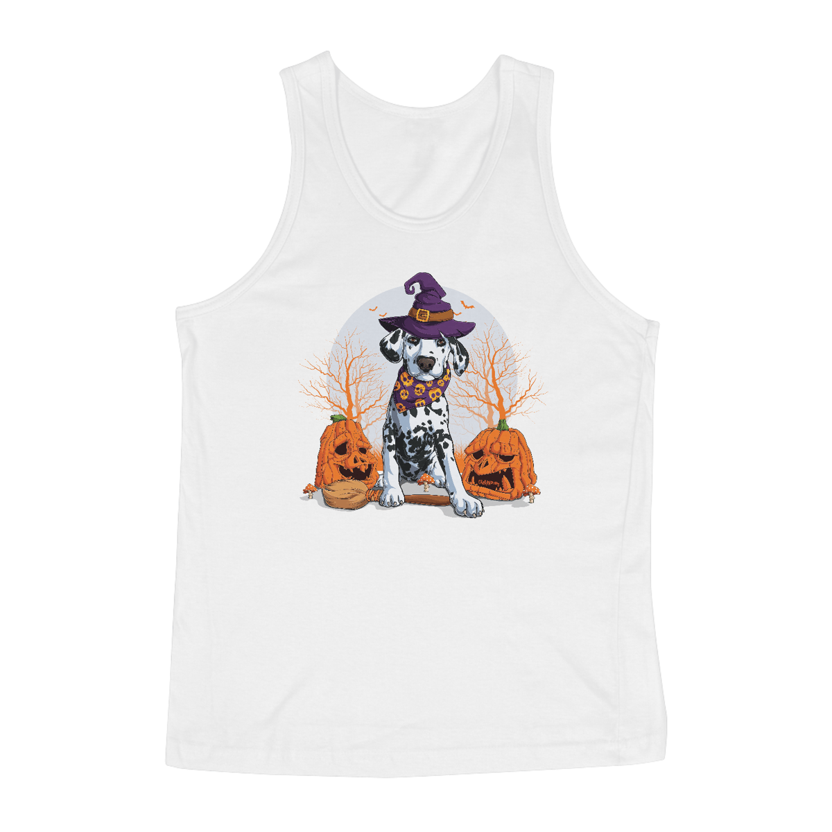 Nome do produto: Regata Dálmata Halloween