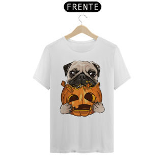 Nome do produto Camiseta Pug Comendo uma Abóbora